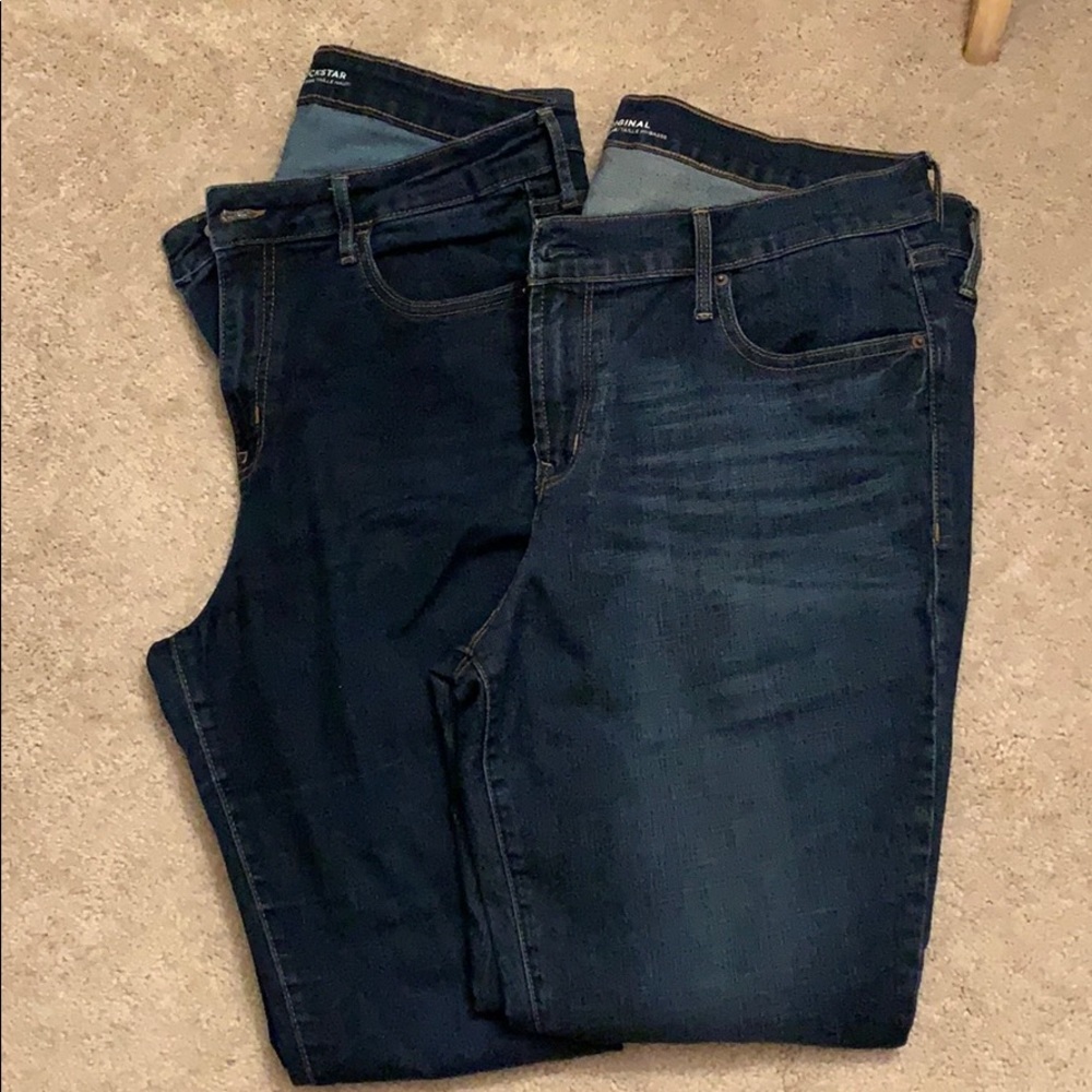 2 Pairs of Old Navy Jeans - 14 Long/Tall